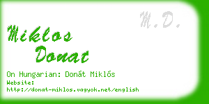miklos donat business card
